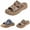 stag126-Coffee, variant on Women's Leopard Printed Platform Sandals Casual Denim Wedge Slippers Fashion Slip on Shoes with Double Buckle Blue 9