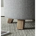 thumbnail image 4 of Better Homes & Gardens Round Tufted Storage Ottoman, Gray Faux Linen, 4 of 12