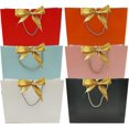 thumbnail image 1 of 6 Pieces Party Favor Bags 32 x 25 x 11 cm, Paper Gift Bags with Handles and Bow Tie Ribbon for Gift Wrapping Wedding Party Celebrations (6 Colors), 1 of 4