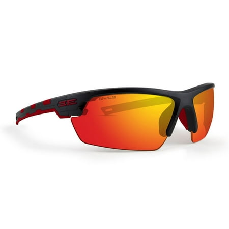 Epoch LINK Sport Golf Motorcycle Riding Sunglasses Red/Black with Orange Mirror