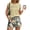 306#Khaki, variant on Two Piece Sets for Women Trendy Short Sets Beach Vacation Clothes Airport Travel Cruise Summer Outfits Green M