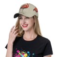thumbnail image 2 of Baseball Cap, Flamingo Sitting On Chair Trucker Hats Women Dad Hat for Workouts - Baseball hat Adjustable Size, 2 of 7