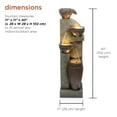 thumbnail image 3 of Alpine Corporation 4-Tier Cascading Pot & Bowl Fountain, Polyresin Brown, 11" x 11" x 11", 3 of 12