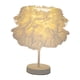 thumbnail image 4 of Lámpara de mesa decorativa moderna con forma de pluma, ideal para mesilla de noche. Nueva. Blanco, 4 of 9