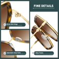 thumbnail image 3 of Gafas de Sol WOWSUN Oversized de Moda para Mujer UV400, 3 of 6