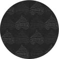 thumbnail image 1 of Ahgly Company Machine Washable Indoor Round Transitional Night Black Area Rugs, 7' Round, 1 of 7