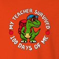 thumbnail image 3 of Wild Bobby My Teacher Survived 100 Days of Me Funny Dinosaur Cool Dino, 100 Days of School 2024 2025 Design for Kids Youth Boys Girls School Unisex Boys Girls Graphic Youth T-Shirt, 3 of 6