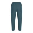 thumbnail image 5 of YUGYXL Men's Big and Tall Cotton Linen Pants Elastic Waist Drawstring Straight Pants with Pockets Outdoor Casual Pants Blue XXXXXL, 5 of 6
