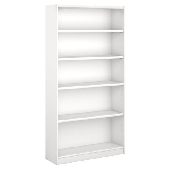 5 Shelf White Bookcases