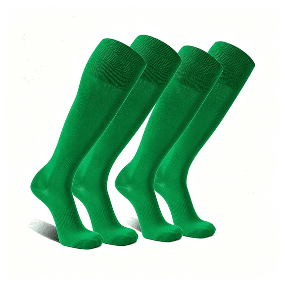 TELOLY Baseball Softball Socks,Unisex over Knee High Solid Sports Rugby Summer Soccer Camps Socks Green Knee High Socks Solid Breathable
