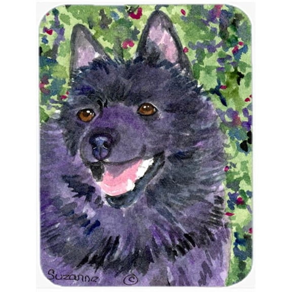 Caroline's Treasures Schipperke Glass Cutting Board Large