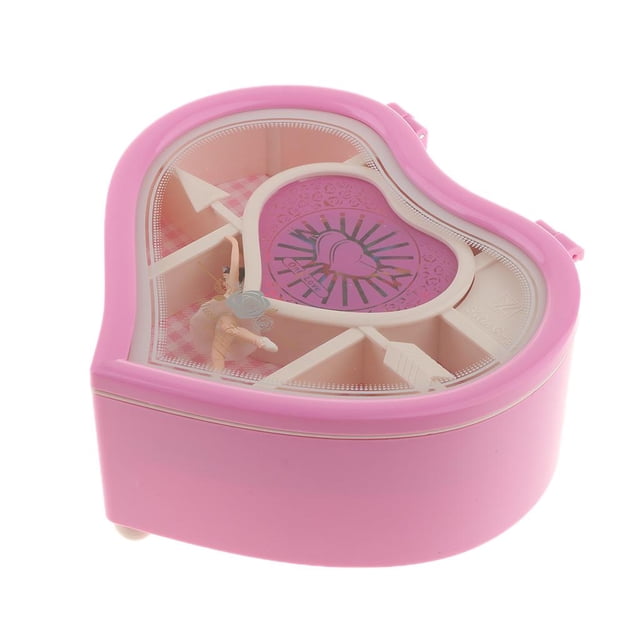 Cajas musicales en forma de corazón Forma de corazón romántica Rowling Caja de almacenamiento Rosa Fanmusic Cajas musicales en forma de corazón