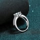 thumbnail image 5 of Pulsera de plata esterlina S925 para mujer, anillo de moissanita de 2 quilates, anillo de boda de seis garras, 5 of 5