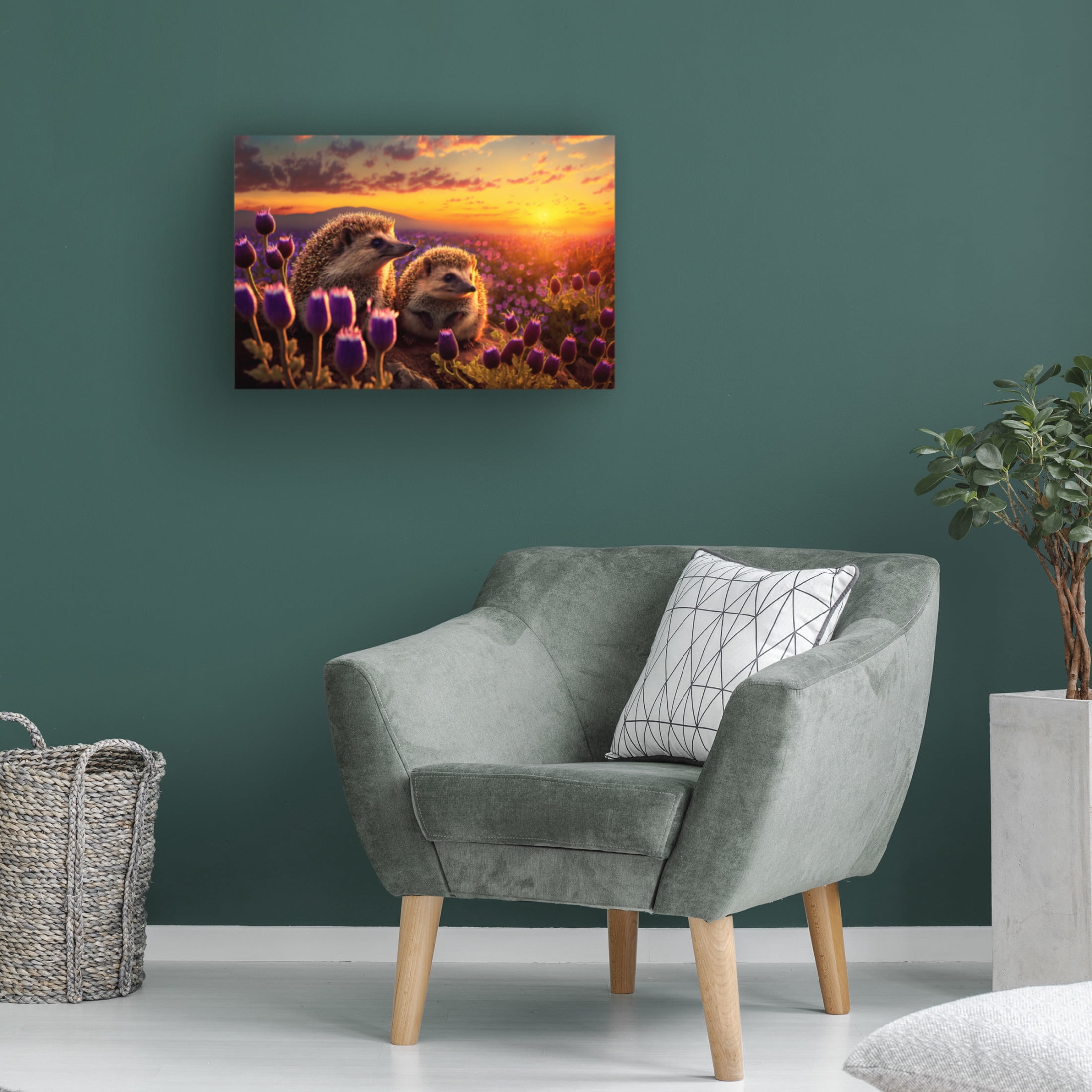 Canvas Wall Art - Ray Heere 'Woodland Animals 39' Wall Art for Living Room, Bedroom, or Office Décor by Trademark Fine Art - 47 x 30 Inches