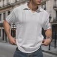 thumbnail image 2 of Polo informal de manga corta para hombre, diseño con solapa, poliéster-spandex, tallas S-XXXL, 2 of 6
