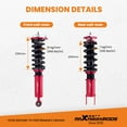 thumbnail image 5 of maXpeedingrods Coilovers for Nissan 370Z RWD 2009-2020, for Infiniti G37 RWD 2008-2015, 24 Levels Damper Adjustable Coilovers Suspension Kit, Height Adjustable Shock Absorber Strut, Lowering Kit, Red, 5 of 9