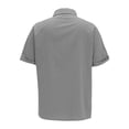 thumbnail image 5 of Outfmvch Button Down Shirts for Women Cotton Linen Embroidered Tops Loose Fit Blouses V Neck Casual Summer Floral Short Sleeve Tee Boho Linen Shirts for Women Gray S, 5 of 8