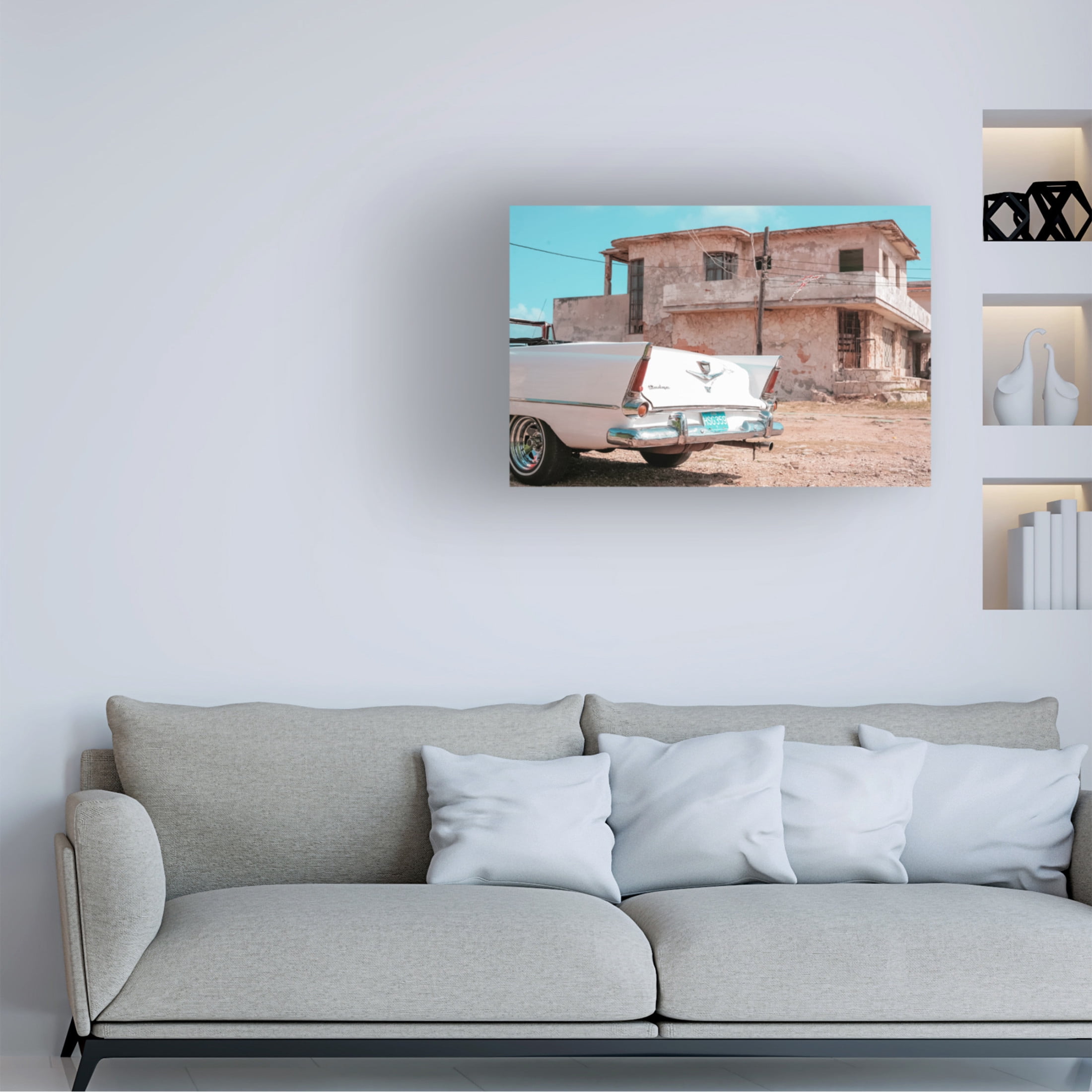 Canvas Wall Art - Alexander Yakovlev 'Old Havana' Wall Art for Living Room, Bedroom, or Office Décor by Trademark Fine Art - 19 x 12 Inches