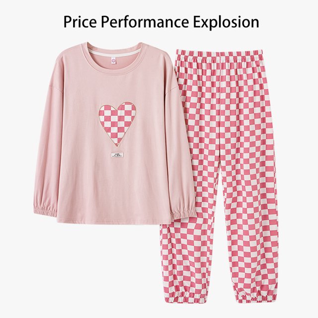 REDHOTYPE Pyjamas Femmes à Manches Longues avec Pantalons Longs Loungewear Doux Pj Set