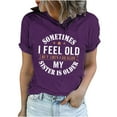 thumbnail image 2 of Sakmal Short Sleeve Ladies Tops and Blouses Quotes Crew Neck T-Shirts Womens Shirts, 2 of 6