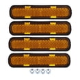 thumbnail image 1 of 4uds M5x0.8 Naranja Rectangular Atornillable Reflector Advertencia Reflector, 1 of 1