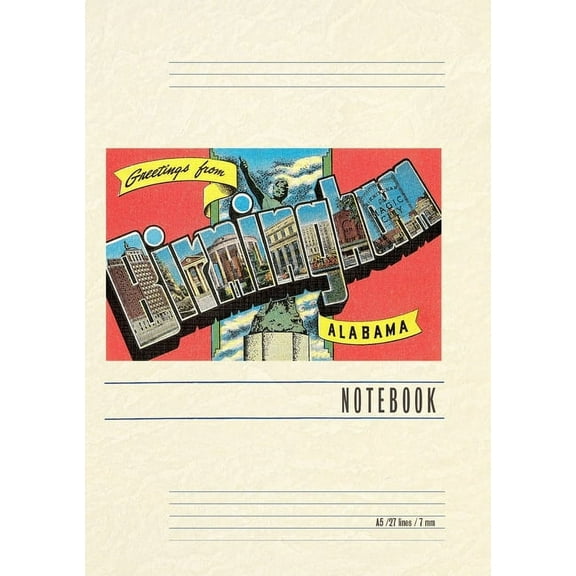 Vintage Lined Notebook Greetings from Birmingham (Paperback)