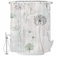 thumbnail image 2 of Dandelion Green Botanical Waterproof Fabric Shower Curtain,Vintage Watercolor Floral Waterproof Fabric Shower Curtain for Bathroom Curtains Bathtubs Hotel Shower Curtains with 12 Hooks Stall 48x72in, 2 of 8