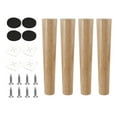 thumbnail image 2 of CarpNettore 4 Pieces Wooden Furniture Legs Replace Parts Modern Furniture Feet Sofa Legs for 50cm, 2 of 9