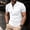 White, variant on Dianli Shirts for Men Fashion Solid Color Button Pocket Short Sleeve Stand Collar Blouse Breathable Lightweight Cotton Like Versatile Everyday Casual Summer
