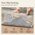 thumbnail image 5 of KUETH 5x7 Area Rug Abstract Brown Sandy, Machine Washable Vintage Distressed Throw Rug with Non-Slip Gripper, Modern Aesthetic Carpet for Bedroom Living Room, 5 of 10