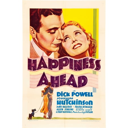 Hutchinson Top - Happiness Ahead Mini Window Card Poster Top From Left Dick Powell Josephine Hutchinson 1934 Movie Poster Masterprint