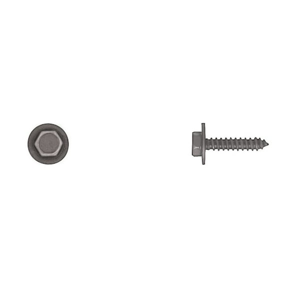 Sheet Metal Screw, M4.2 x 20 mm, Black Phosphate Steel Hex Head External Hex Drive, 50 PK(5925PK)