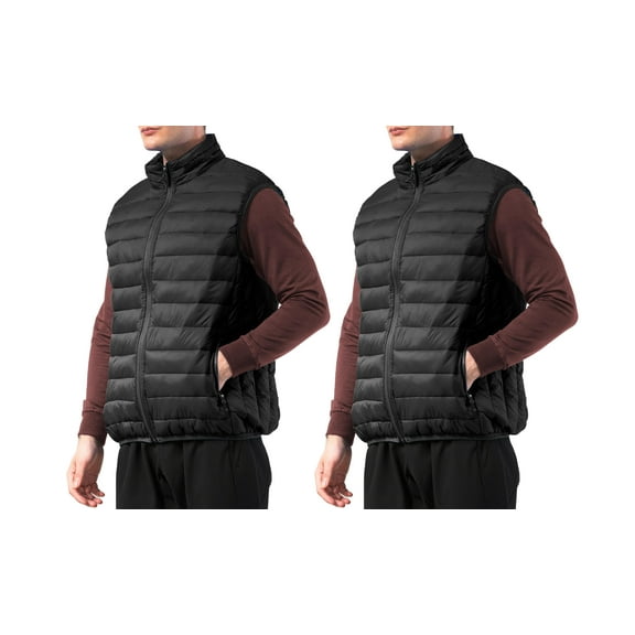 2-Pack Men's Puffer Bubble Vest (Sizes, S-2XL)