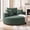 Green-Chenille, variant on OMNIBERG 55" Oversized Round Sofa Bed, Corduroy Boneless Chaise Lounge Chair with Deep Seat, Wide Armrests and 3 Pillows, Cozy Sleeper Couch for Living Room, Grey