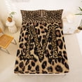 thumbnail image 5 of Erosebridal Initial Alphabet M Full Size Sheets,Chic Cheetah Print Kids Bed Sheets For Leopard Lovers 4-Piece, 5 of 6
