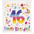 thumbnail image 3 of Ambesonne Colorful Shower Curtain, Teen Celebration, 69"Wx84"L, Multicolor, 3 of 3