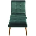 thumbnail image 6 of Modway Ramp Upholstered Performance Velvet Lounge Chair and Ottoman Set in Green, 6 of 8