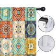 thumbnail image 4 of Blackout Kids Curtains,Orange Boho Bohemia Floral Geometric Pattern Childrens Insulated Curtains Set Of 2,Bedroom Essentials,Toddler Room Decor 42x84in(106x213cm), 4 of 5