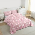 thumbnail image 3 of Feelyou Fashion Pink Bowknot Twin Comforter Sets, Girly Kawaii Cartoon Bedding Set, 2pcs, 3 of 8