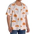thumbnail image 2 of Yiaed Mushrooms Print Mens Casual Wrinkle Free Shirts Short Sleeve Button Down Summer Stretch Dress Shirt-X-Large, 2 of 5