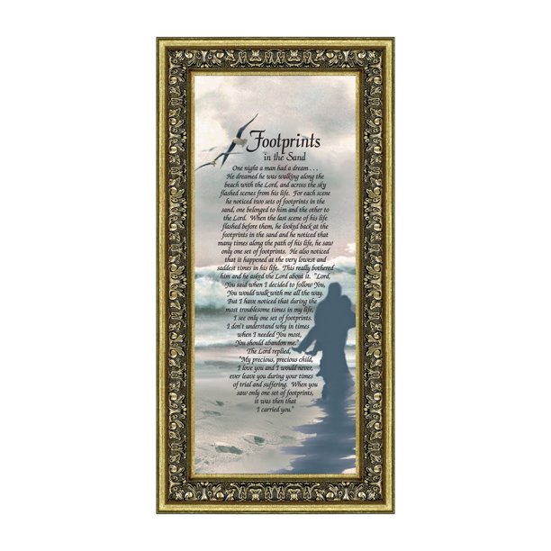 Footprints In The Sand Inspirational Wall Art Beach Decor Christian Gifts For Women And Men Christian Wall Decor Get Well Soon Encouraging Scripture Wall Art Framed Sympathy Gift 7703 Walmart Com Footprints In The Sand Inspirational Wall Art Beach Decor Christian Gifts For Women And Men Christian Wall Decor Get Well Soon Encouraging Scripture Wall Art Framed Sympathy Gift 7703 Walmart Com