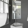 thumbnail image 2 of Eclife 24" Corner Medicine Cabinet with Mirrored Door, Triple Shelf, White, 2 of 9