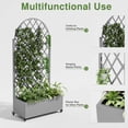 thumbnail image 5 of MAYEERTY 71" x 35" Outdoor Metal Raised Garden Bed with Trellis Planter Box for Climbing Plants, Gray, 5 of 8