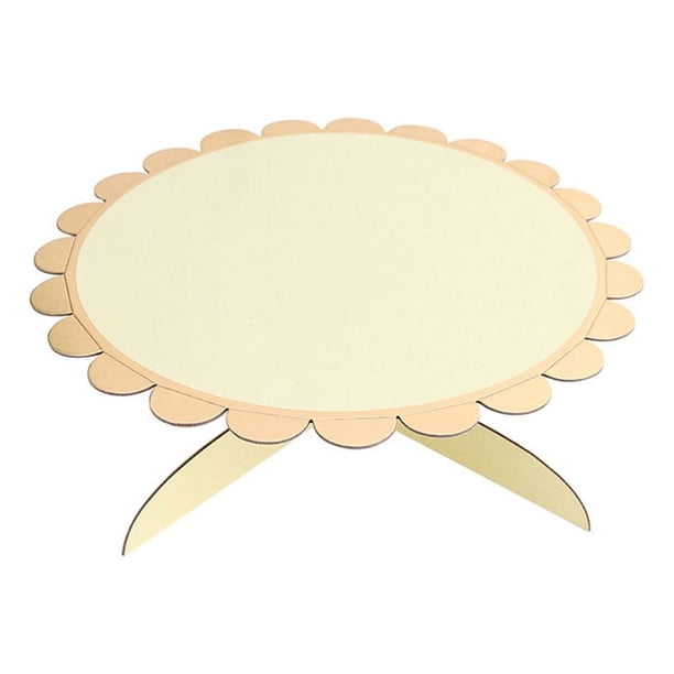 Ounissouiy Soporte para Tartas, postres, magdalenas, Mousse, aperitivos, magdalenas, soporte para bodas, fiestas de cumpleaños, redonda, de Kits de decoración para fiestas Amarillo