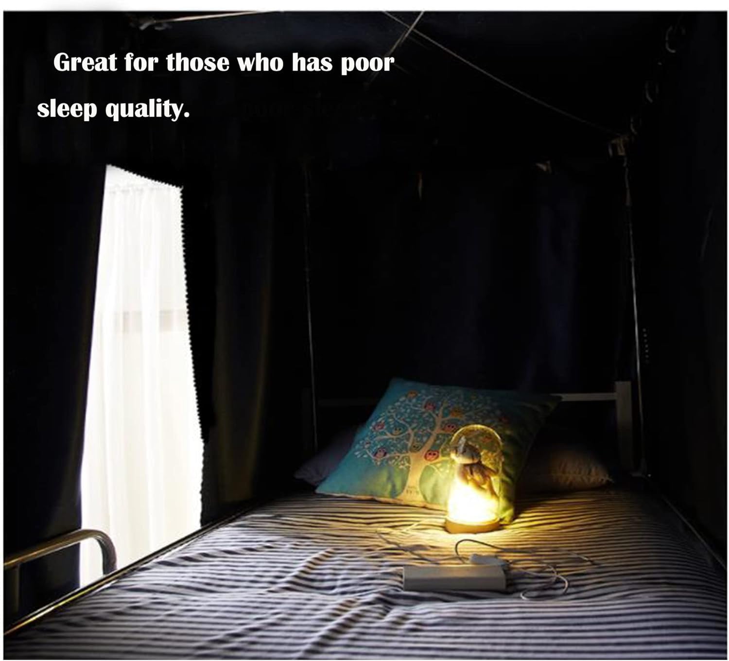 Dorm Home Bunk Nets Bed Curtains Cloth Bed Canopy Blackout College Students Shading Nets Breathable Single Sleeper