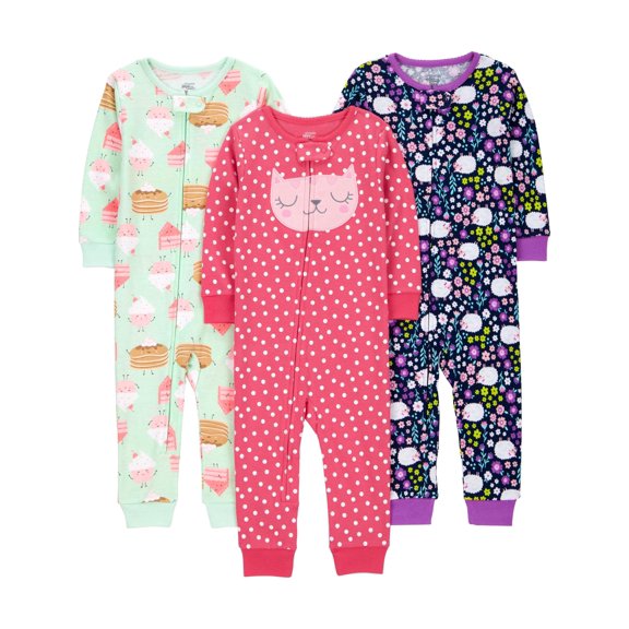Pijama para bebé Simple Joys by Carter's, paquete de 3, 18 meses