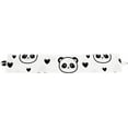thumbnail image 5 of Chezmoi Collection 4-Piece Kids/Teens Panda Love Window Curtain Set - Soft Microfiber Black White Girls Printed Love Panda Hearts Whimsical Fun Kids Rod Pocket Drapes, 2-Panels (42"W x 84"L), 5 of 8