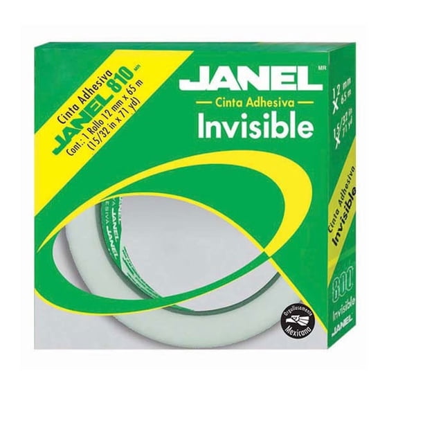 Cinta Adhesiva invisible Janel 800 1 rollo 24 mm x 65 m janel janel 800