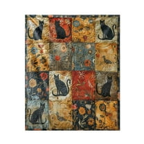 AuroraX Couch Throw Blanket,Quilt Flannel Soft Cat Throws,Valentines Day Bedroom Winter All Season Decor