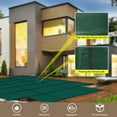 thumbnail image 3 of Pool Safety Cover for 16x32ft Rectangular Inground Winter Pool with 4x8ft Center Step - Triple-Stitched High-Strength Polypropylene Mesh, Rain Permeable, Child/Pet Safety, Full Installation Kit, Green, 3 of 6